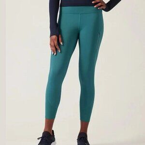 Athleta Unbrushed 7/8 Rainier Tight Borealis Green Teal Small TALL